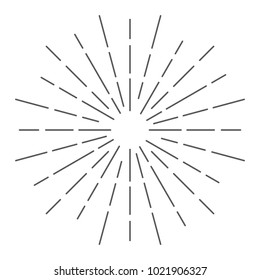 Vintage Sunburst Design Vector Template