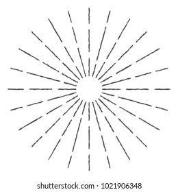 Vintage Sunburst Design Vector Template