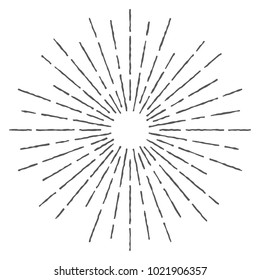 Vintage Sunburst Design Vector Template