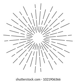 Vintage Sunburst Design Vector Template