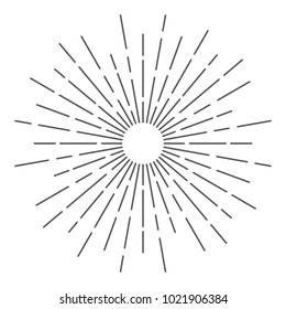 Vintage Sunburst Design-Vektorvorlage