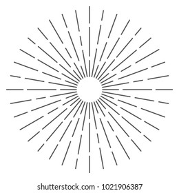 Vintage Sunburst Design Vector Template