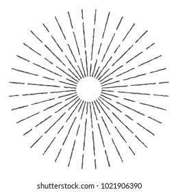 Vintage Sunburst Design Vector Template