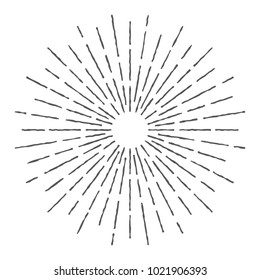 Vintage Sunburst Design Vector Template