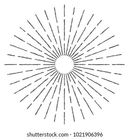 Vintage Sunburst Design Vector Template