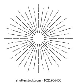 Vintage Sunburst Design Vector Template