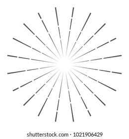 Vintage Sunburst Design Vector Template