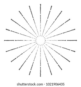 Vintage Sunburst Design Vector Template