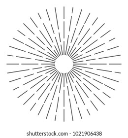 Vintage Sunburst Design Vector Template