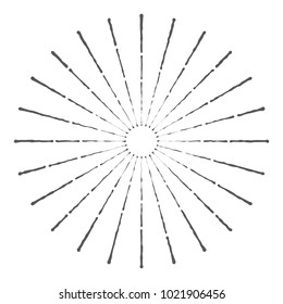 Vintage Sunburst Design Vector Template