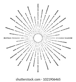 Vintage Sunburst Design Vector Template