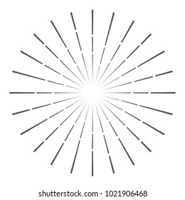 Vintage Sunburst Design Vector Template