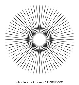 Vintage Sunburst Design Vector Template