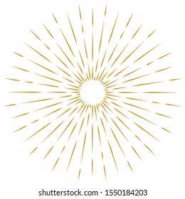 Vintage Sunburst Design Vector Template