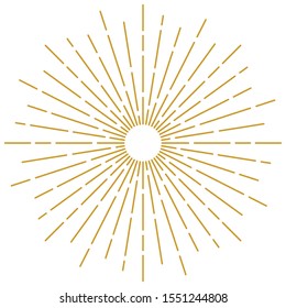 Vintage Sunburst Design Vector Template