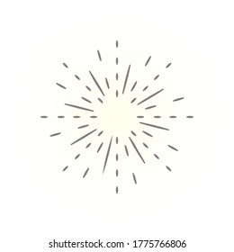 Vintage sunburst design vector template