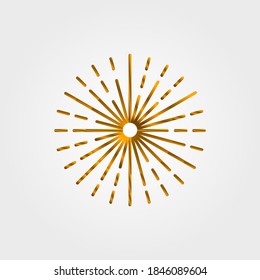 Vintage Sunburst Design Vector Template