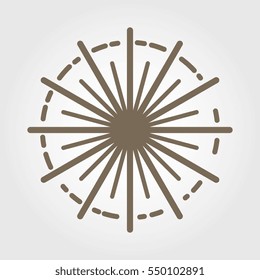 Vintage Sunburst element template. vector illustration