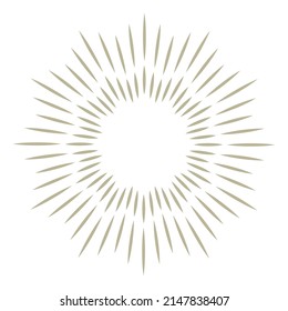 Vintage sunburst emblem. Retro heat wave logo