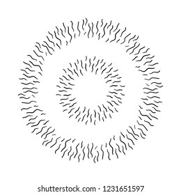 Vintage Sunburst Explosion Chalk Background Handdrawn Design Element Fireworks Black Rays