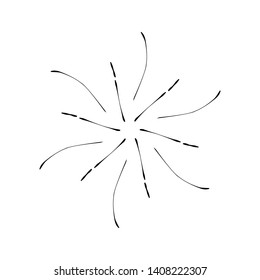 Vintage Sunburst Explosion. Hand drawn Design Graphic Element EPS Vector