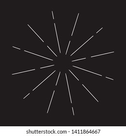 Vintage Sunburst Explosion. Hand drawn Design Graphic Element EPS Vector
