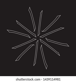 Vintage Sunburst Explosion. Hand drawn Design Graphic Element EPS Vector