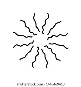 Vintage Sunburst Explosion. Hand drawn Design Graphic Element EPS Vector