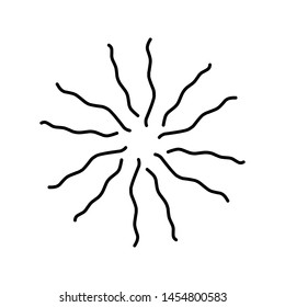 Vintage Sunburst Explosion. Hand drawn Design Graphic Element EPS Vector