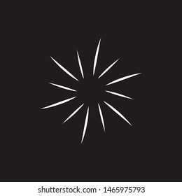 Vintage Sunburst Explosion. Hand drawn Design Graphic Element EPS Vector
