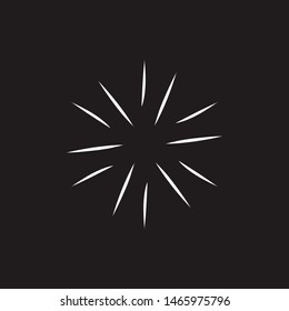 Vintage Sunburst Explosion. Hand drawn Design Graphic Element EPS Vector