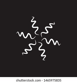 Vintage Sunburst Explosion. Hand drawn Design Graphic Element EPS Vector
