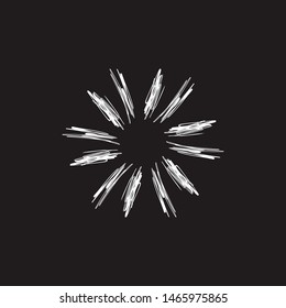 Vintage Sunburst Explosion. Hand drawn Design Graphic Element EPS Vector