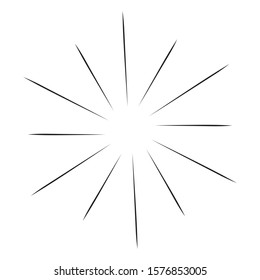 Vintage Sunburst Explosion. Hand drawn Design Graphic Element EPS Vector