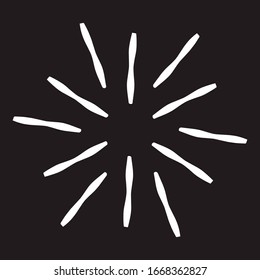 Vintage Sunburst Explosion. Hand drawn Design Graphic Element EPS Vector