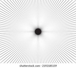Vintage sunburst in lines shape, linear radial burst. Retro sun for hipster culture. Vector