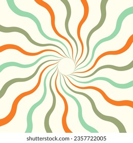 Vintage sunburst retro background 70's 80's 90's Trendy with bright colour perfect for poster, wallpaper, banner and backdrop 