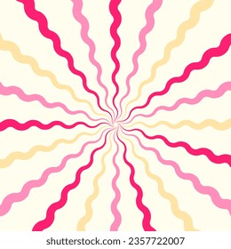 Vintage sunburst retro background 70's 80's 90's Trendy with bright colour perfect for poster, wallpaper, banner and backdrop 