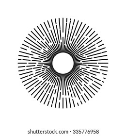 Vintage sunburst retro bursting rays - vector illustration