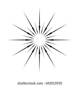 Vintage sunburst - stock vector