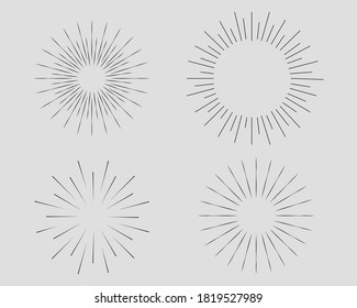 Vintage sunburst vector design element