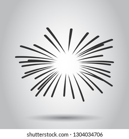 Vintage sunburst vector icon. Sun sketch burst doodle illustration. Hand drawn sunburst concept.