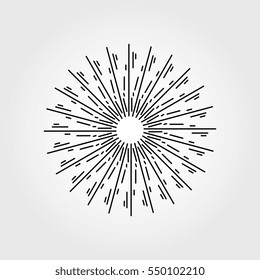 vintage sunburst. vector illustration template element