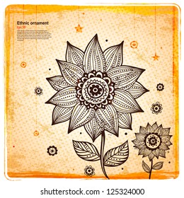 Vintage sunflower background