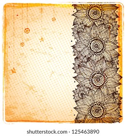 Vintage sunflower background