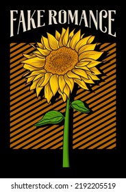 Vintage Sunflower Vector Shirt Design
