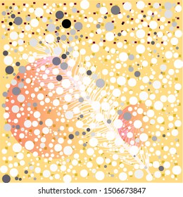 Vintage Sunny summer pattern in retro style of the 80s. textile fashionable retro design in the style of the eighties.