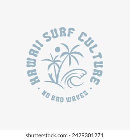 Vintage surf design template for surf club, surf shop, surf merch.