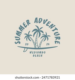 Vintage surf design template for surf club, surf shop, surf merch.