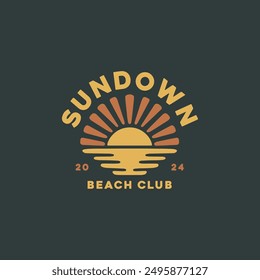 Vintage surf design template for surf club, surf shop, surf merch.